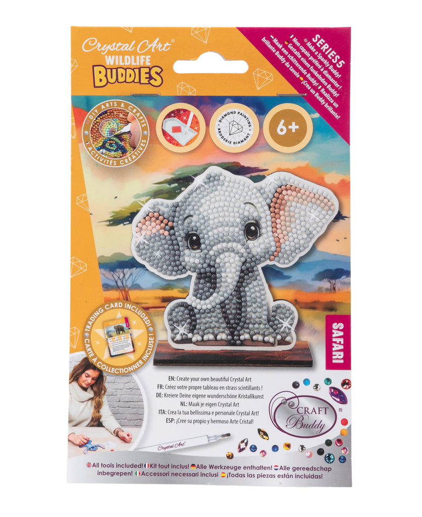 Elephant Crystal Art Wildlife Buddy packaging