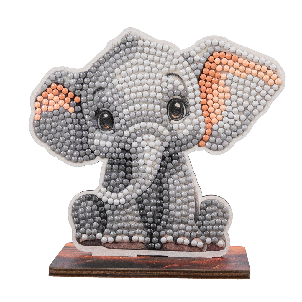 completed Elephant Crystal Art Wildiife Buddy figure, from Craft Buddy