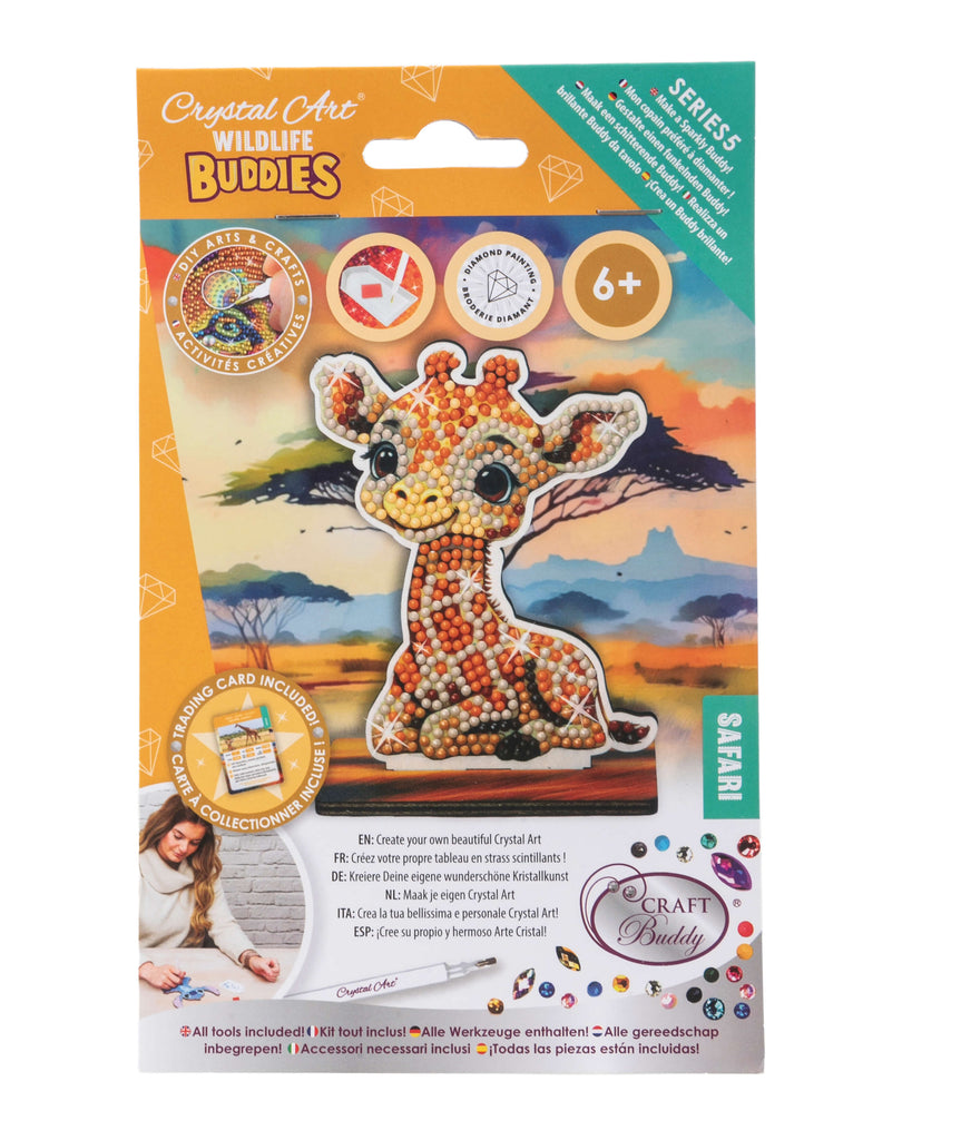 Giraffe Crystal Art Wildlife Buddy diamond painting kit packaging