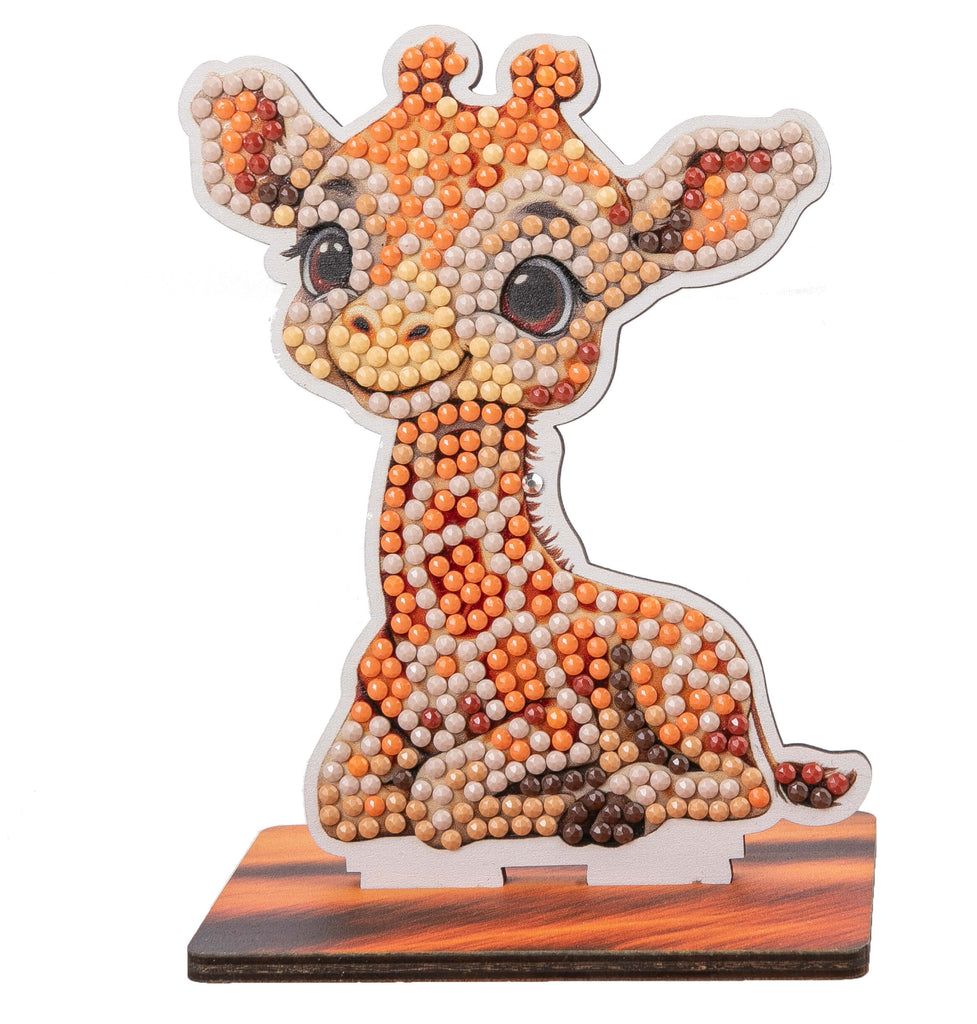 completed Giraffe Crystal Art Wildlife Buddy diamond painting kit from Craft Buddy