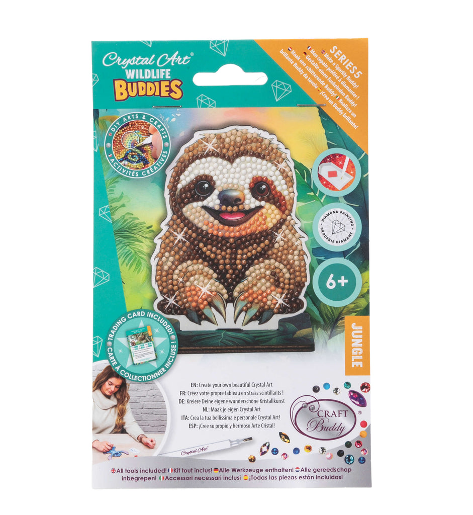 Sloth Crystal Art Wildlife Buddy kit packaging