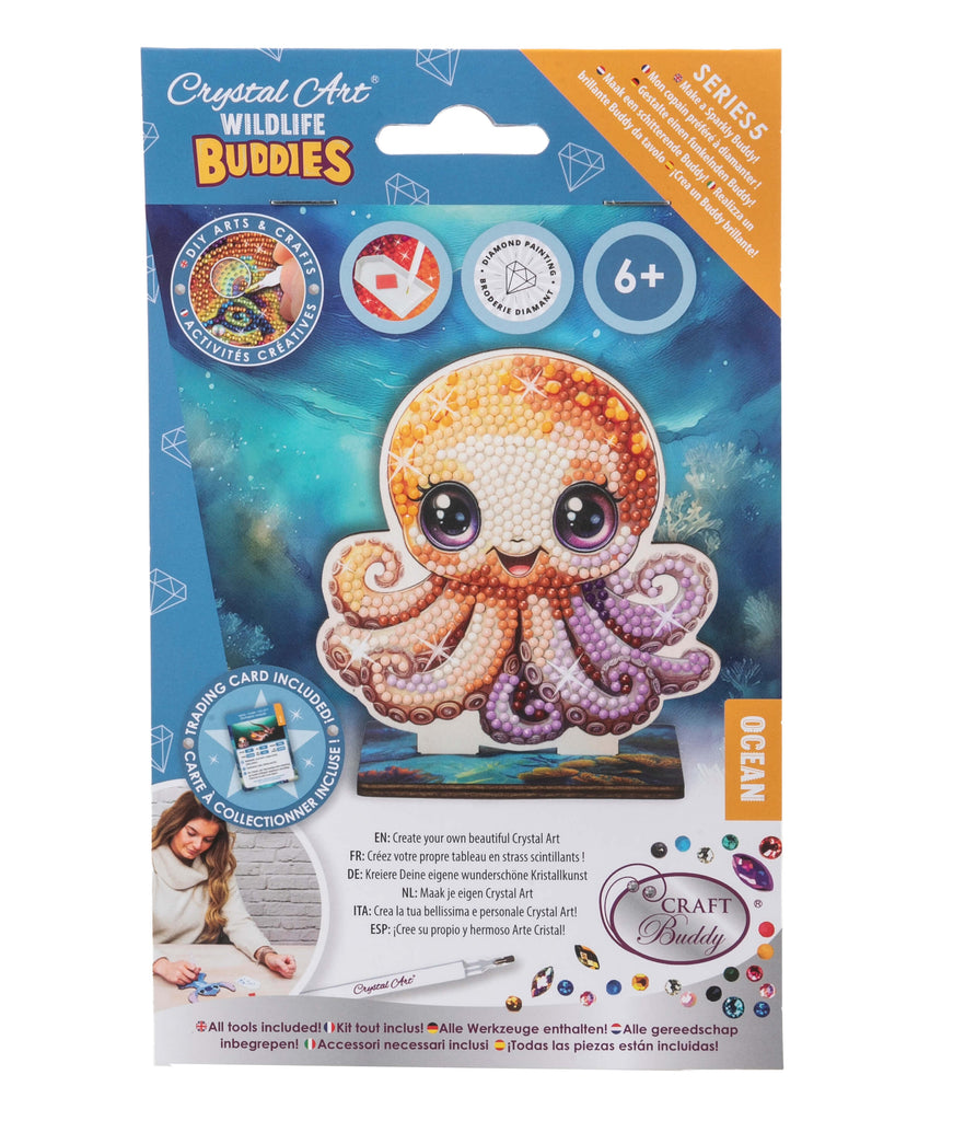 Octopus Crystal Art Wildlife Buddy kit packaging