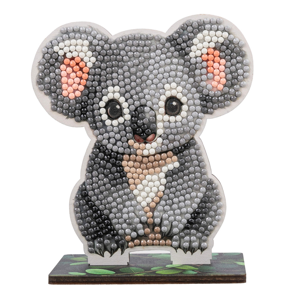 completed Koala Crystal Art Wildlife Buddy figure diamond painting kit from Craft Buddy