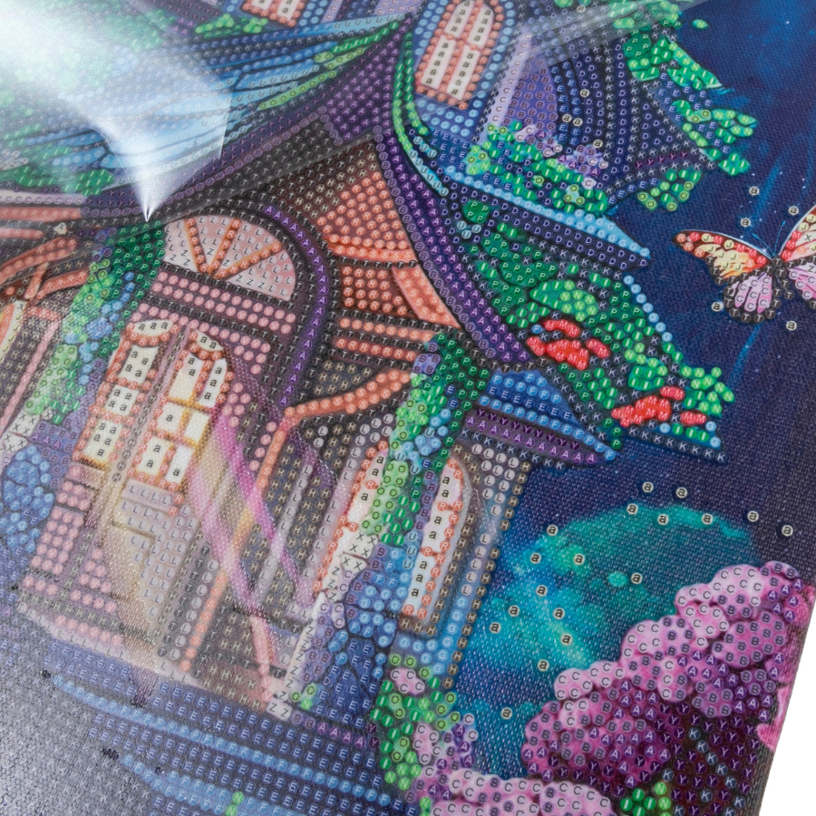 Fantasy House close-up before crystals have been applied