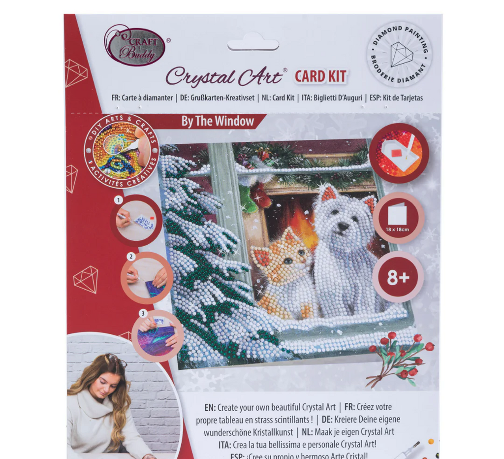 Craft Buddy By The Window Crystal Art Greetings Card kit packaging