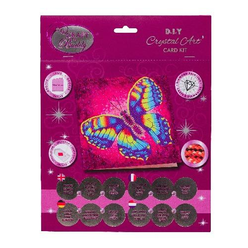 Craft Buddy "Change" Butterfly Crystal Art Greetings Card Kit packaging