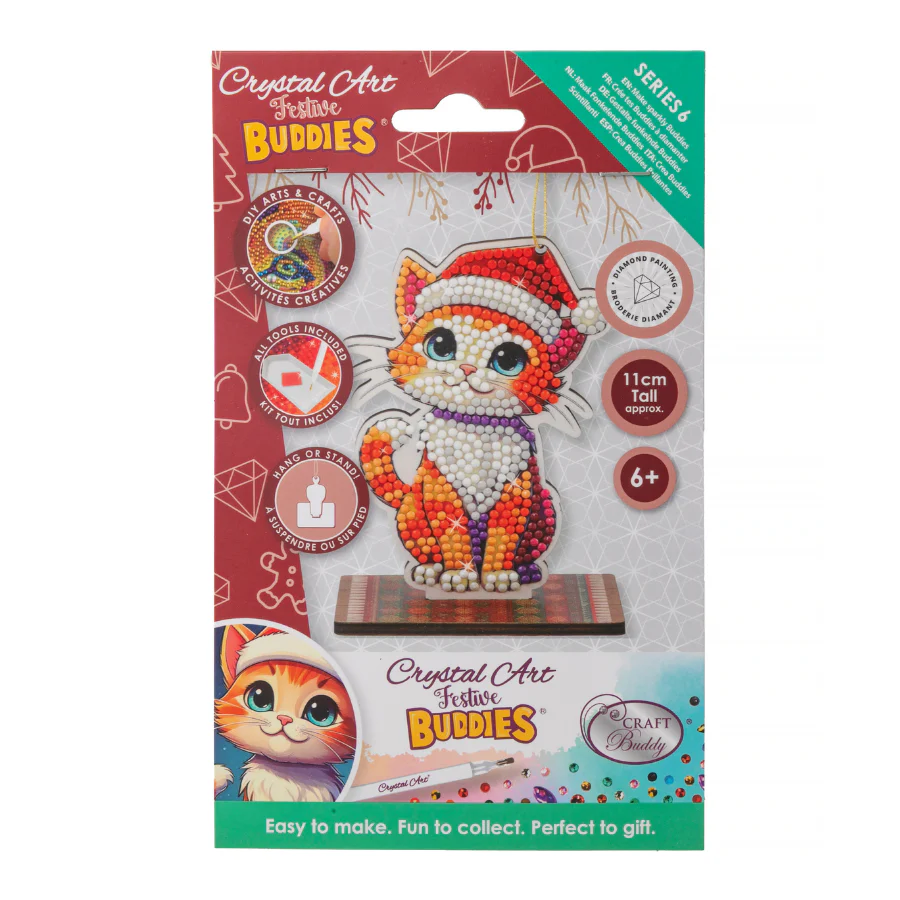Packaging for Christmas Cat Crystal Art Christmas Buddy decoration