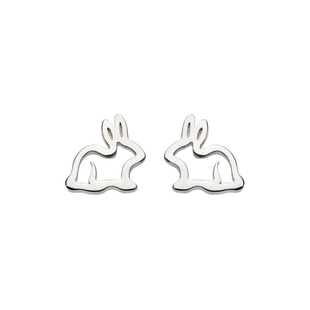 Dew Sterling Silver Bunny Stud Earrings