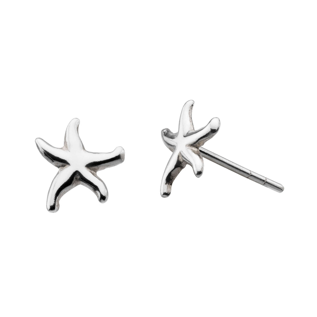 Dew Sterling Silver Starfish Stud Earrings