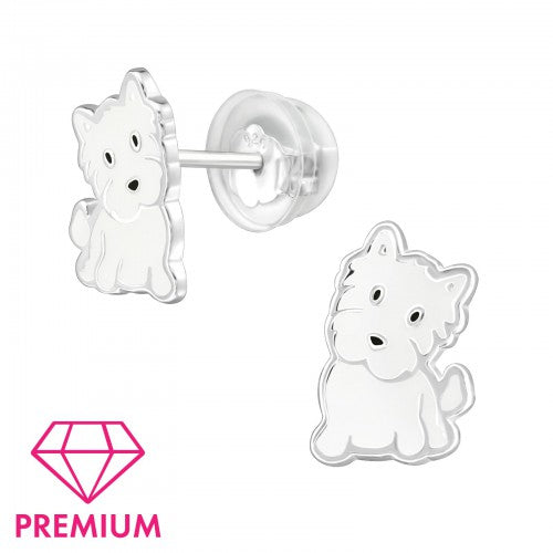 Sterling Silver Dog stud earrings