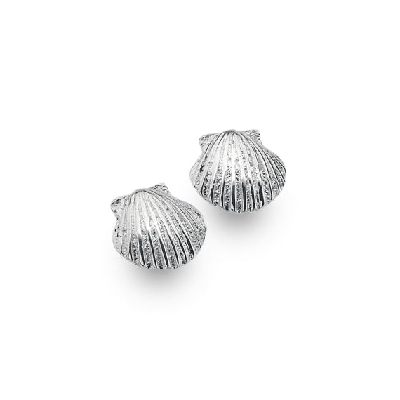 Silver Origins Baby Scallop Shell stud earrings