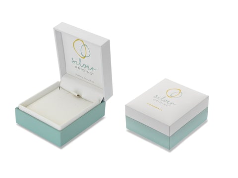 Silver Origins branded presentation gift box